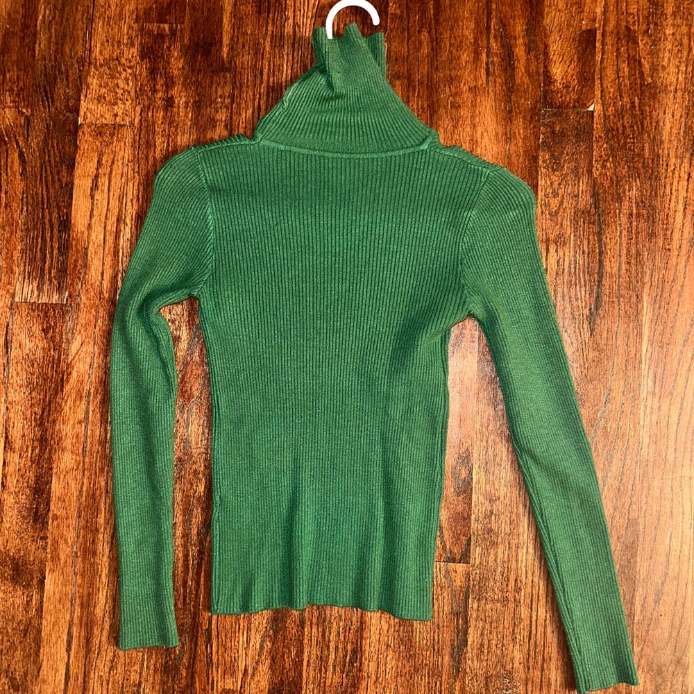 Green Turtleneck Sweater